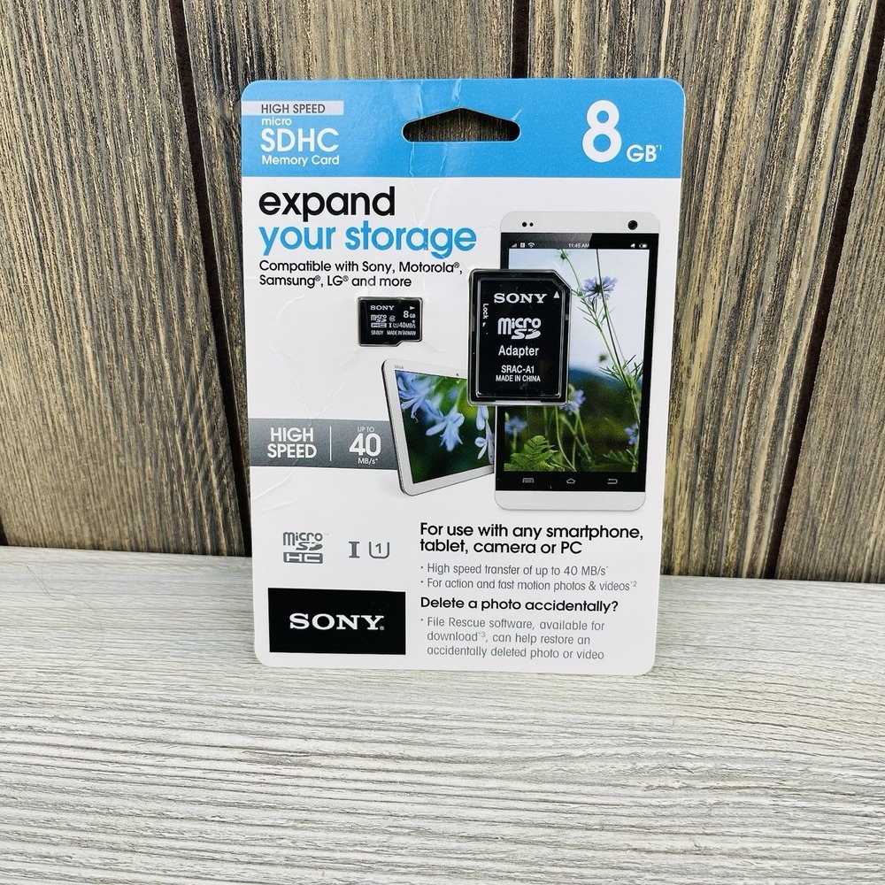 Sony 8GB MicroSDHC  Memory Card - New